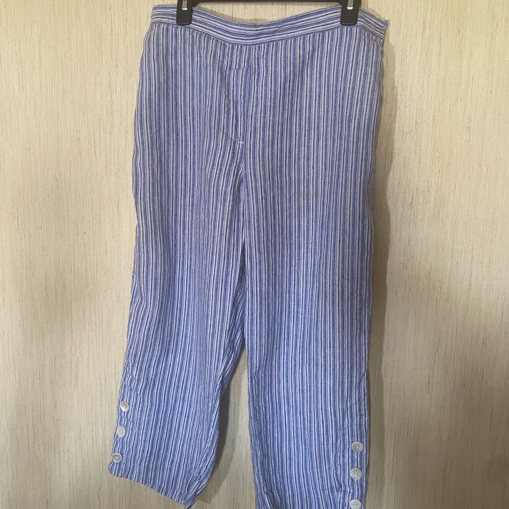 Chico's Blue Striped Pants